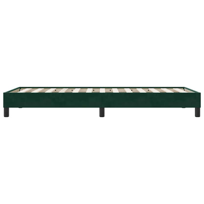 vidaXL Bettgestell ohne Matratze Dunkelgrün 100x220 cm Samt