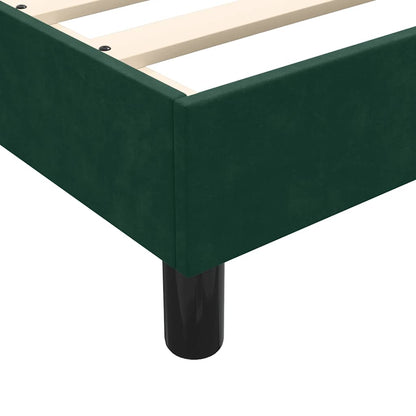 vidaXL Bettgestell ohne Matratze Dunkelgrün 100x220 cm Samt