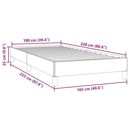 vidaXL Bettgestell ohne Matratze Dunkelgrün 100x220 cm Samt