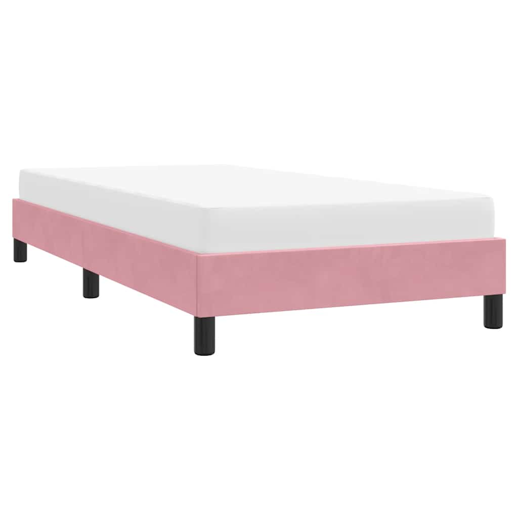 vidaXL Bettgestell ohne Matratze Rosa 100x220 cm Samt