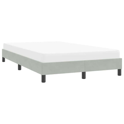 vidaXL Bettgestell ohne Matratze Hellgrau 120x220 cm Samt