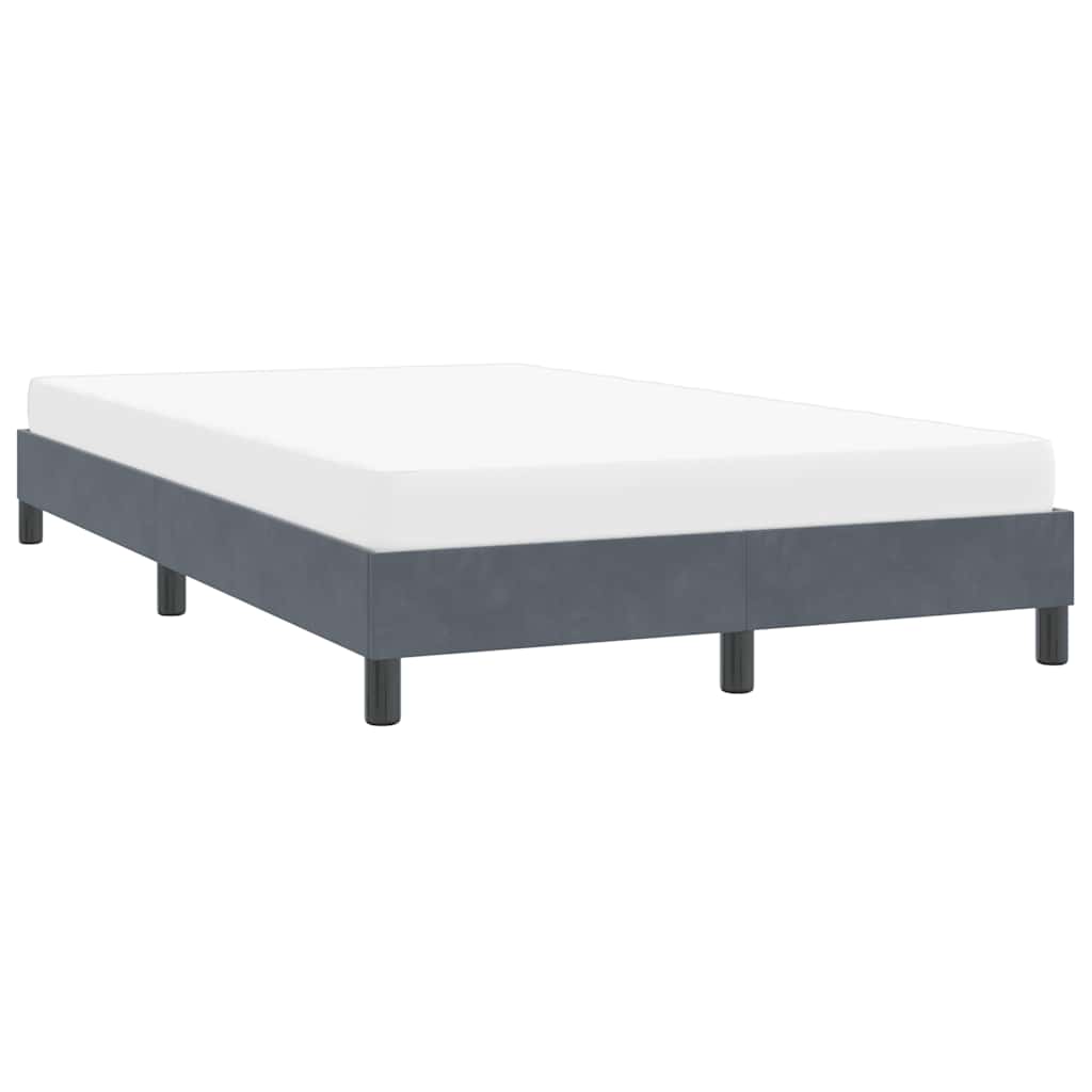 vidaXL Bettgestell ohne Matratze Dunkelgrau 120x220 cm Samt