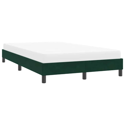 vidaXL Bettgestell ohne Matratze Dunkelgrün 120x220 cm Samt