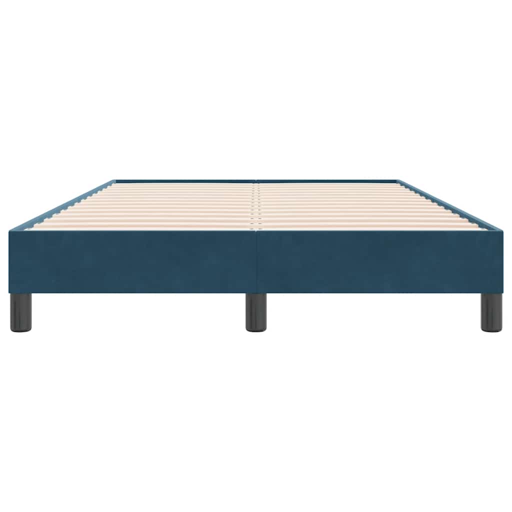vidaXL Bettgestell ohne Matratze Dunkelblau 120x220 cm Samt