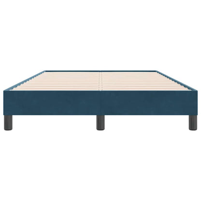 vidaXL Bettgestell ohne Matratze Dunkelblau 120x220 cm Samt