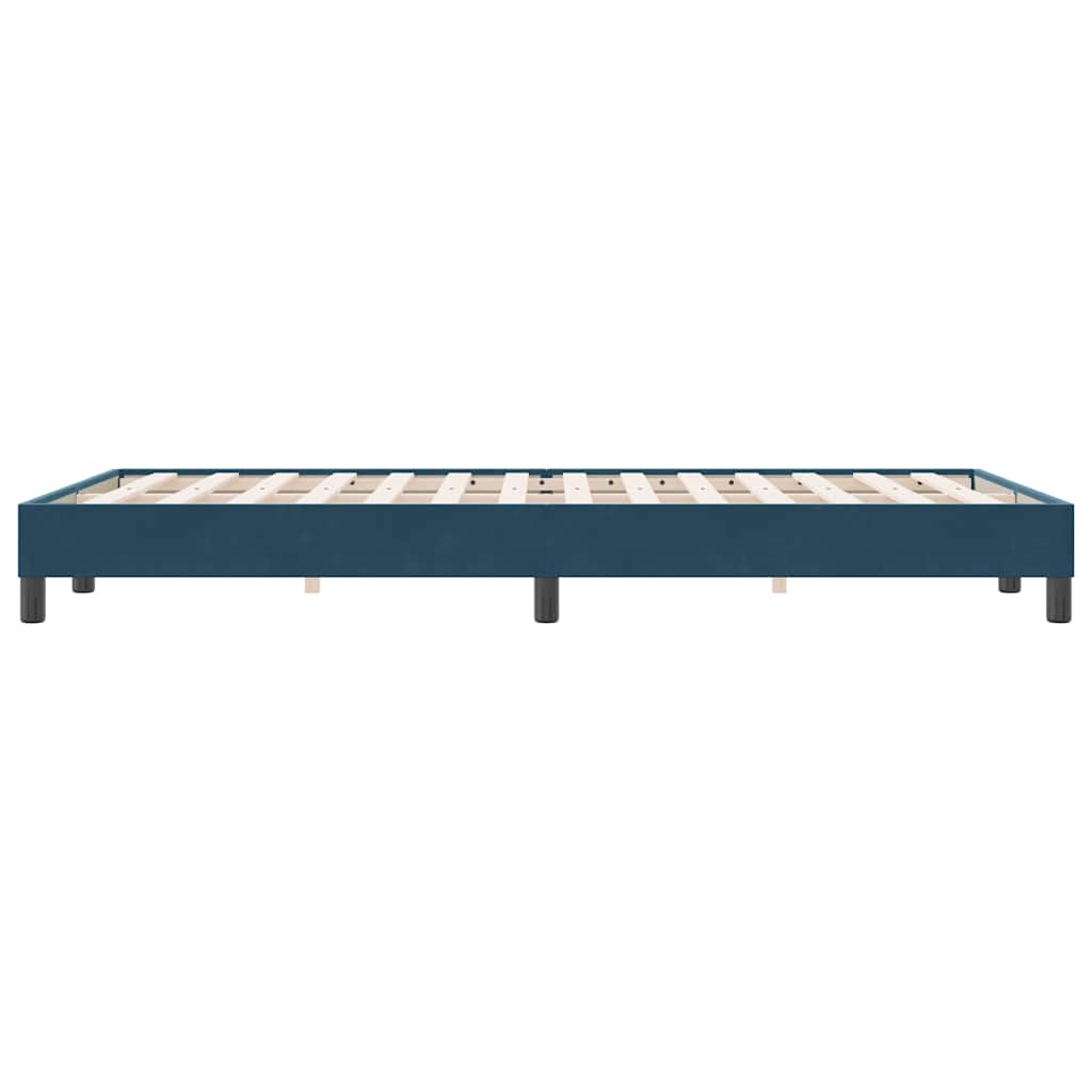 vidaXL Bettgestell ohne Matratze Dunkelblau 120x220 cm Samt