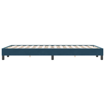 vidaXL Bettgestell ohne Matratze Dunkelblau 120x220 cm Samt