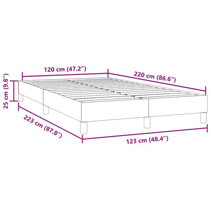 vidaXL Bettgestell ohne Matratze Dunkelblau 120x220 cm Samt