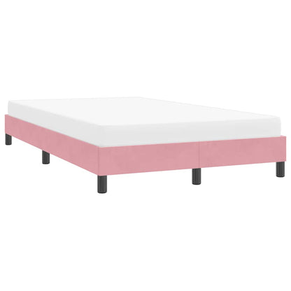 vidaXL Bettgestell ohne Matratze Rosa 120x220 cm Samt