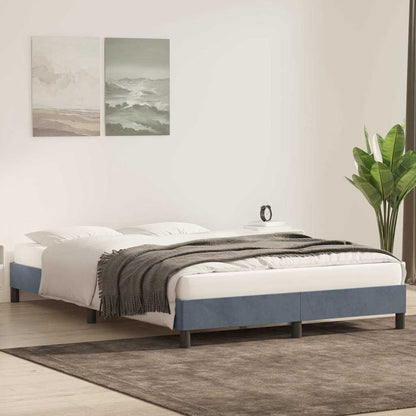 vidaXL Bettgestell ohne Matratze Dunkelgrau 140x220 cm Samt