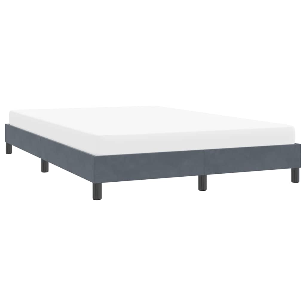 vidaXL Bettgestell ohne Matratze Dunkelgrau 140x220 cm Samt