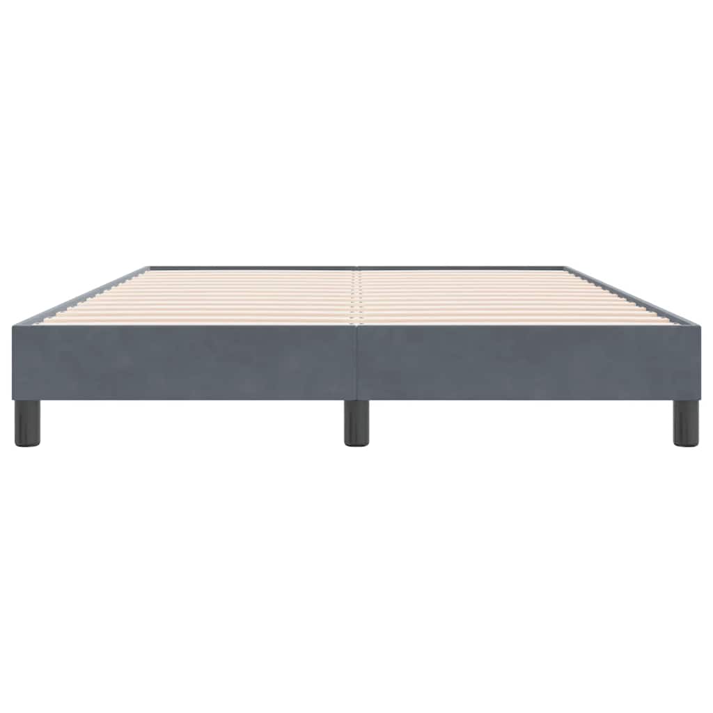 vidaXL Bettgestell ohne Matratze Dunkelgrau 140x220 cm Samt