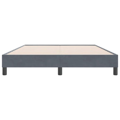 vidaXL Bettgestell ohne Matratze Dunkelgrau 140x220 cm Samt