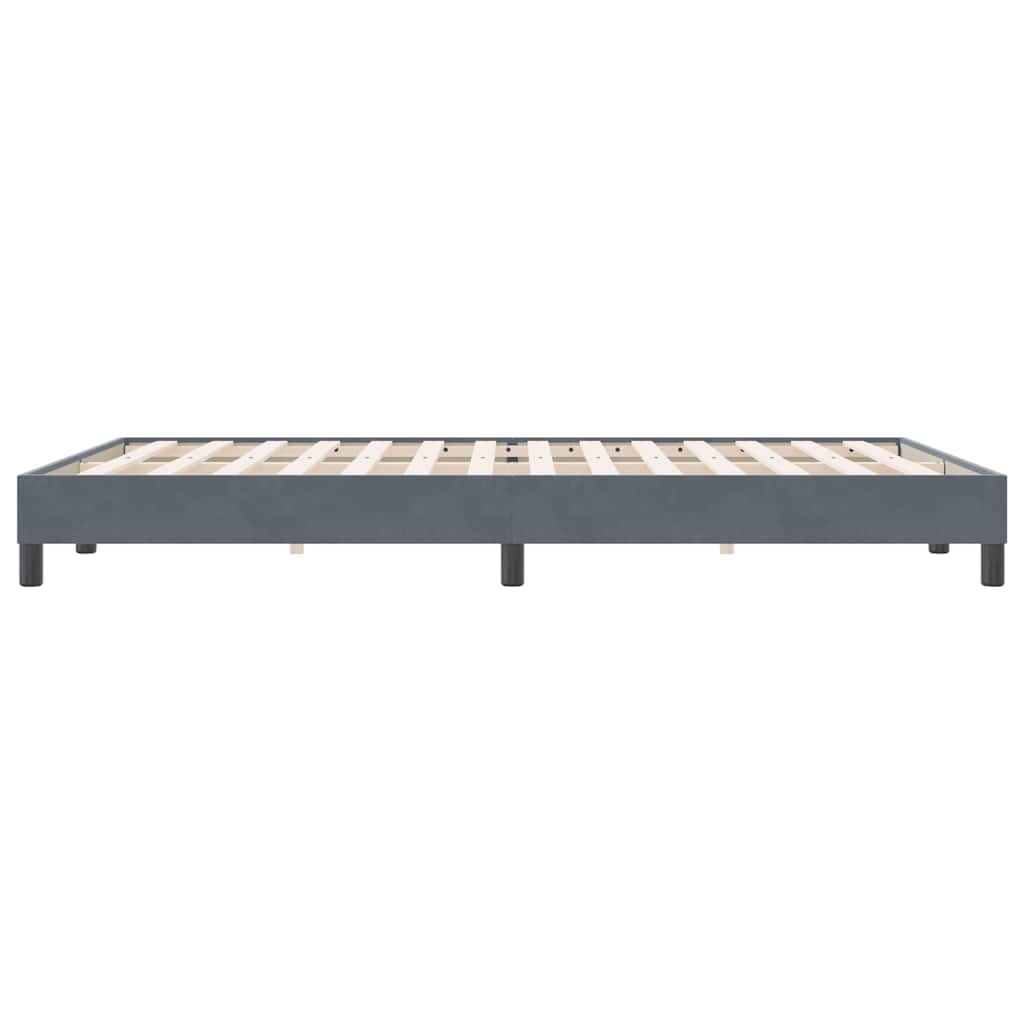vidaXL Bettgestell ohne Matratze Dunkelgrau 140x220 cm Samt