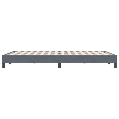vidaXL Bettgestell ohne Matratze Dunkelgrau 140x220 cm Samt