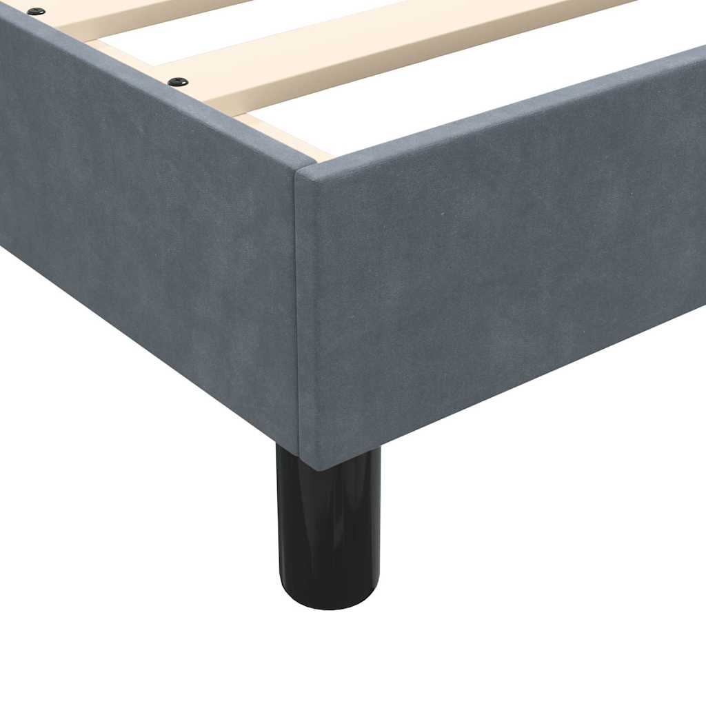 vidaXL Bettgestell ohne Matratze Dunkelgrau 140x220 cm Samt