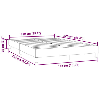 vidaXL Bettgestell ohne Matratze Dunkelgrau 140x220 cm Samt