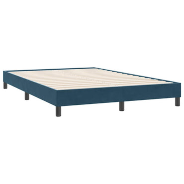 vidaXL Cadre de lit sans matelas Bleu foncé 140x220 cm Velours