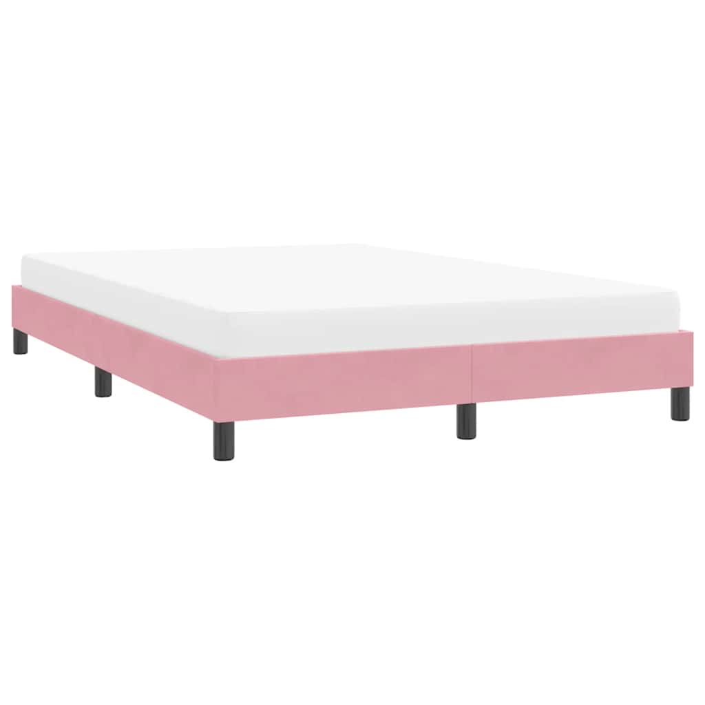 vidaXL Bettgestell ohne Matratze Rosa 140x220 cm Samt