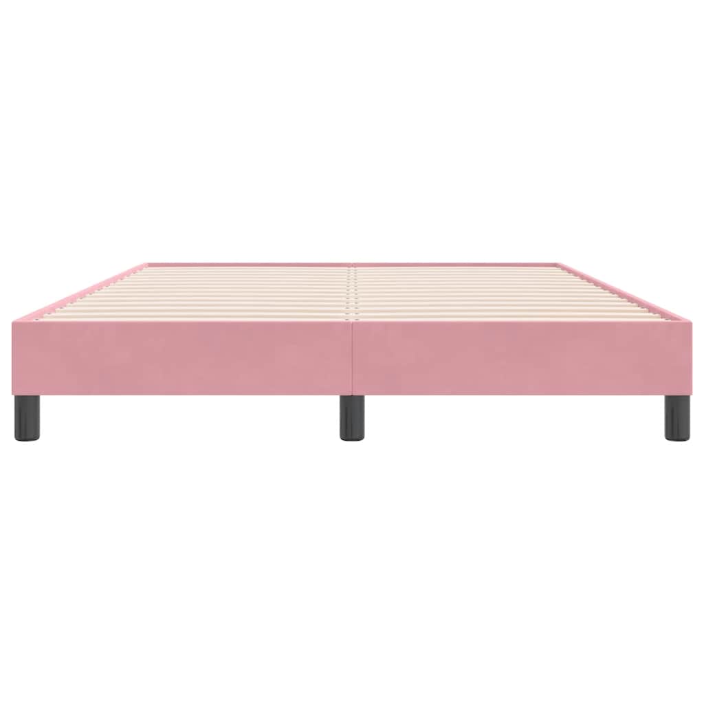 vidaXL Bettgestell ohne Matratze Rosa 140x220 cm Samt