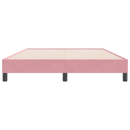 vidaXL Bettgestell ohne Matratze Rosa 140x220 cm Samt