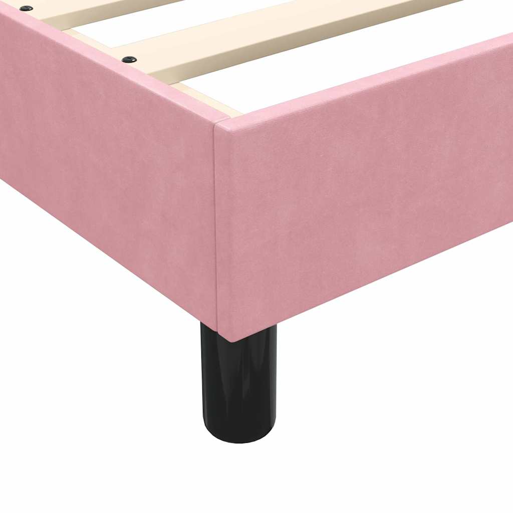 vidaXL Bettgestell ohne Matratze Rosa 140x220 cm Samt