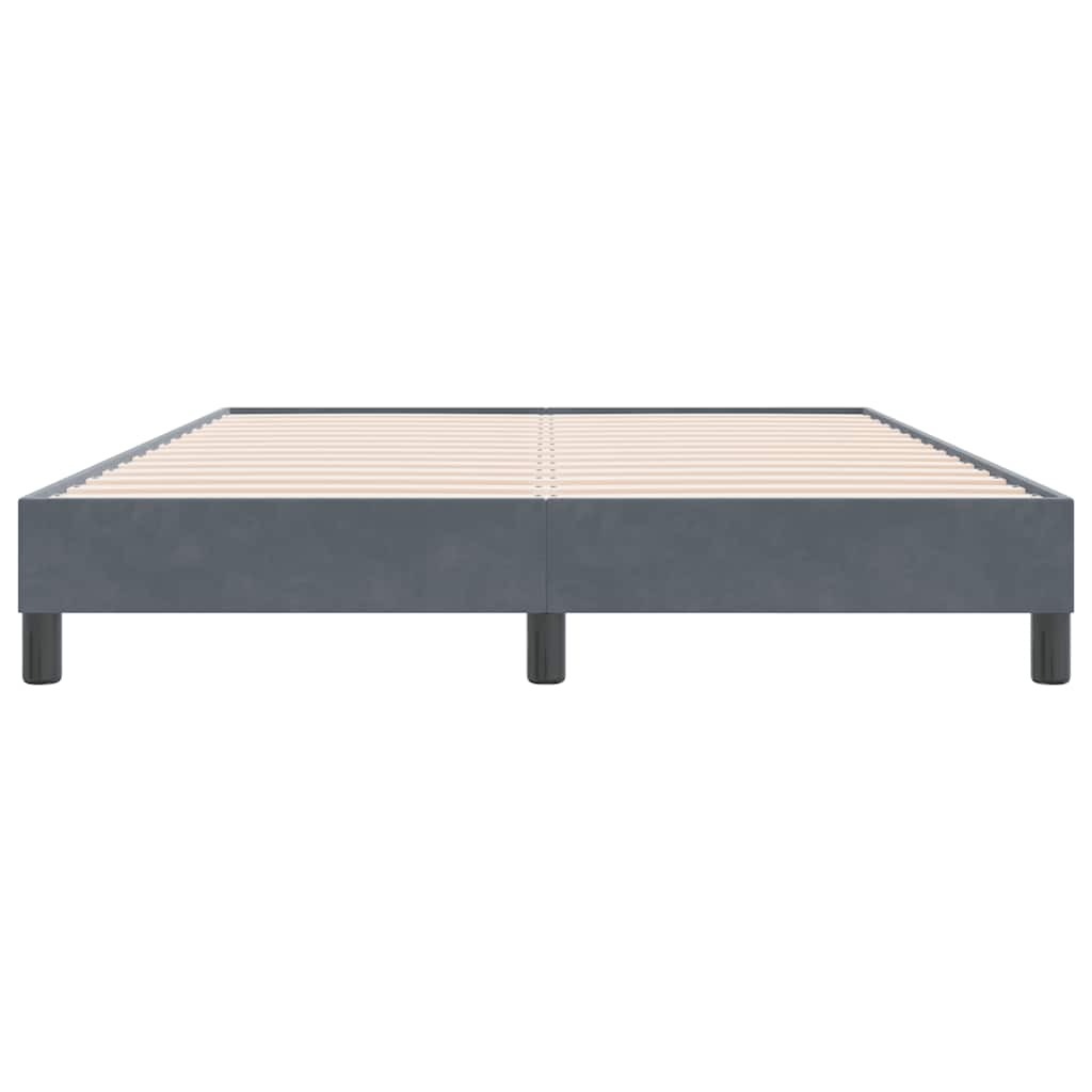 vidaXL Bettgestell ohne Matratze Dunkelgrau 160x220 cm Samt