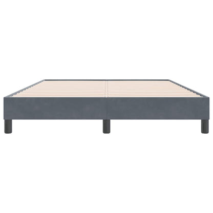 vidaXL Bettgestell ohne Matratze Dunkelgrau 160x220 cm Samt