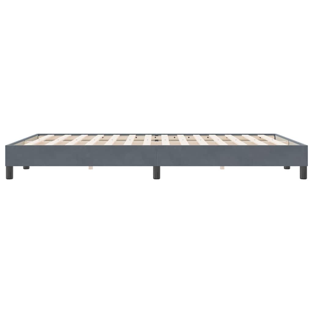 vidaXL Bettgestell ohne Matratze Dunkelgrau 160x220 cm Samt