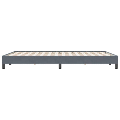 vidaXL Bettgestell ohne Matratze Dunkelgrau 160x220 cm Samt