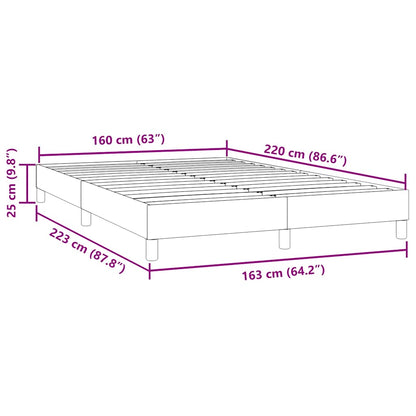 vidaXL Bettgestell ohne Matratze Dunkelgrau 160x220 cm Samt