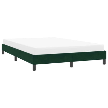 vidaXL Bettgestell ohne Matratze Dunkelgrün 160x220 cm Samt