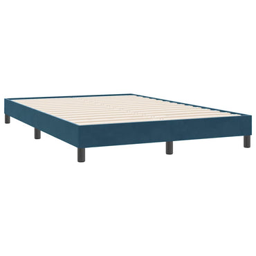 vidaXL Cadre de lit sans matelas Bleu foncé 160x220 cm Velours