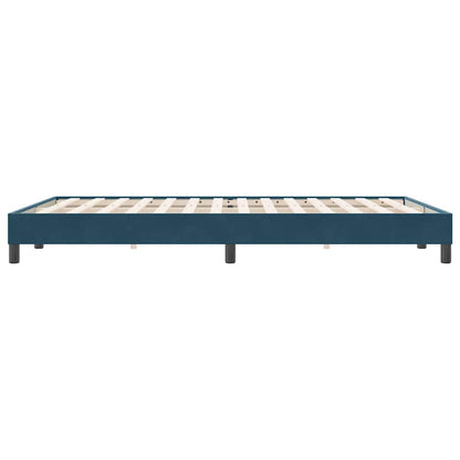 vidaXL Cadre de lit sans matelas Bleu foncé 160x220 cm Velours