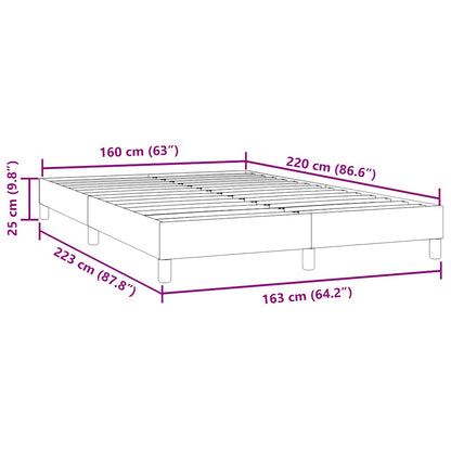 vidaXL Cadre de lit sans matelas Bleu foncé 160x220 cm Velours