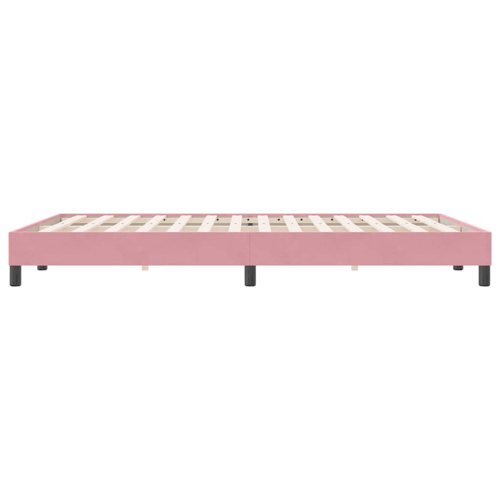 Bettgestell ohne Matratze Rosa 160x220 cm Samt