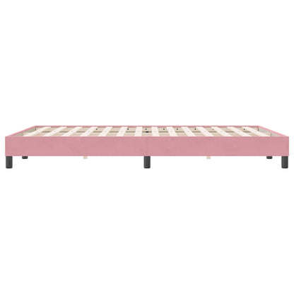 Bettgestell ohne Matratze Rosa 160x220 cm Samt