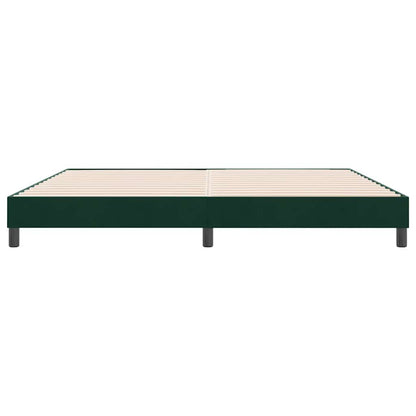 Bettgestell ohne Matratze Dunkelgrün 180x220 cm Samt