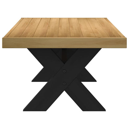 vidaXL Couchtisch NOAIN X-förmige Beine 120x60x40 cm Massivholz Kiefer