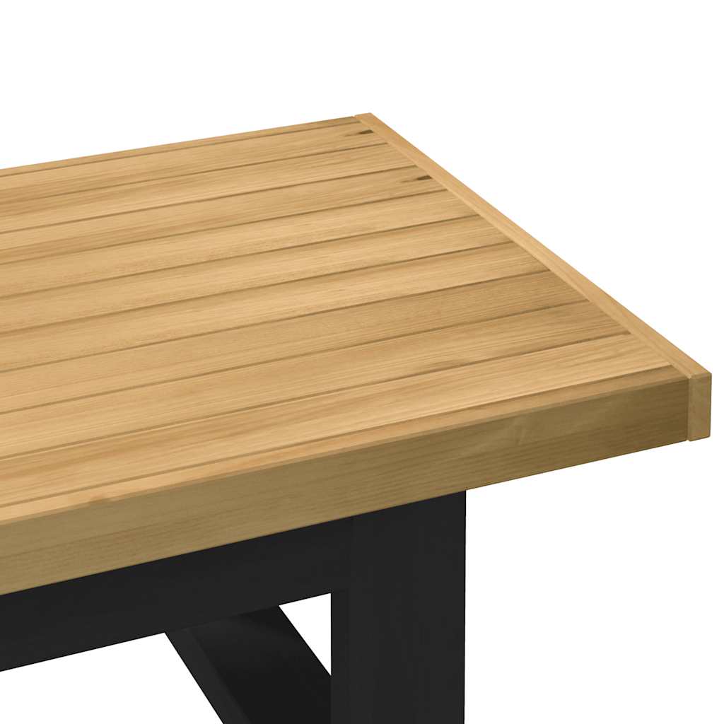 vidaXL Couchtisch NOAIN U-förmige Beine 120x60x40 cm Massivholz Kiefer