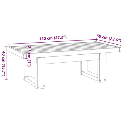 vidaXL Couchtisch NOAIN U-förmige Beine 120x60x40 cm Massivholz Kiefer