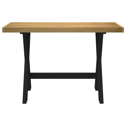 vidaXL Schreibtisch NOAIN X-Form-Beine 120x50x75 cm Massivholz Kiefer