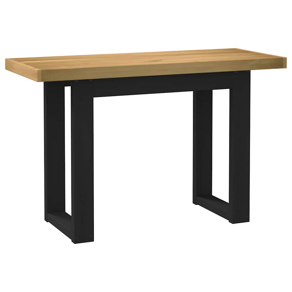 vidaXL Schreibtisch NOAIN U-Form-Beine 120x50x75 cm Massivholz Kiefer