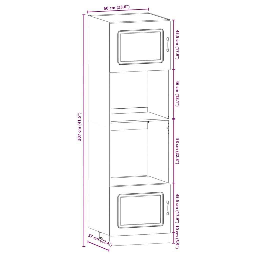 vidaXL 7-tlg. Küchenschrank-Set Kalmar Hochglanz-Weiß Holzwerkstoff