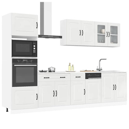 vidaXL 7-tlg. Küchenschrank-Set Kalmar Hochglanz-Weiß Holzwerkstoff