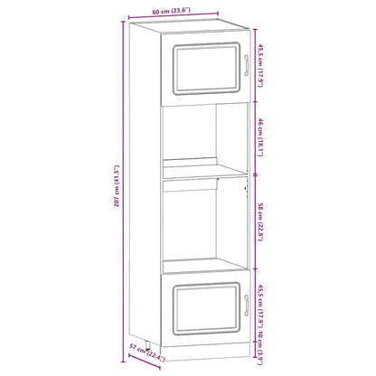 vidaXL 7-tlg. Küchenschrank-Set Kalmar Sonoma-Eiche Holzwerkstoff