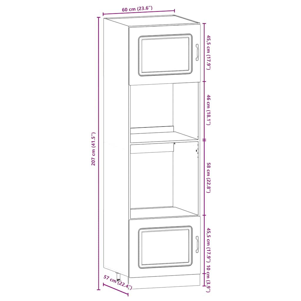 vidaXL 7-tlg. Küchenschrank-Set Kalmar Betongrau Holzwerkstoff