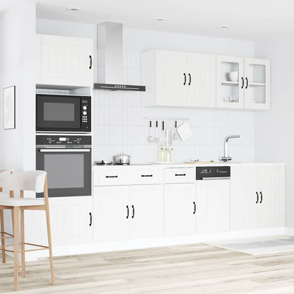 vidaXL 7-tlg. Küchenschrank-Set Kalmar Weiß Holzwerkstoff