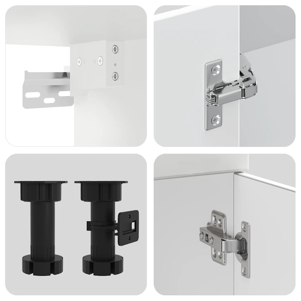 vidaXL 7-tlg. Küchenschrank-Set Kalmar Weiß Holzwerkstoff