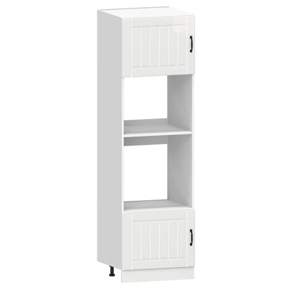 vidaXL Ensemble de 7 meubles de cuisine Lucca Blanc brillant en bois d'ingénierie